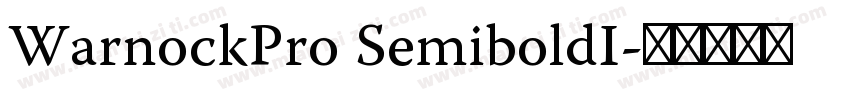 WarnockPro SemiboldI字体转换